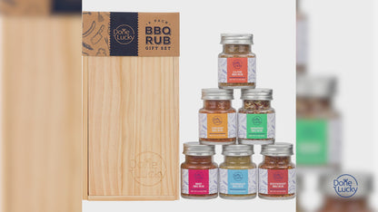 BBQ Rub Gift Set - Spice Gift Set in Premium Wooden Box (Set of 6)